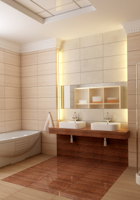 Zeitgenössische-weißes-Badezimmer-mit-Badewanne-und-Waschbecken